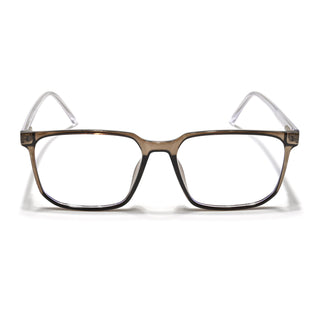 Eyejack Minimals Brown Square Eyeglasses for Men & Women (A01FCL1310-C7)