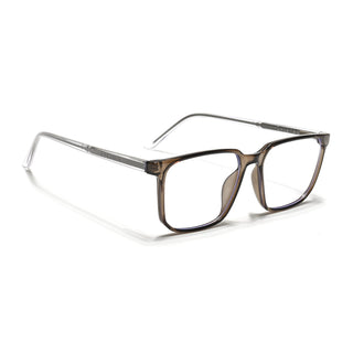 Eyejack Minimals Brown Square Eyeglasses for Men & Women (A01FCL1310-C7)