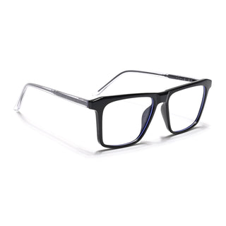 Eyejack Minimals Shine Black Square Eyeglasses for Men & Women (A02FCL1311-C1)