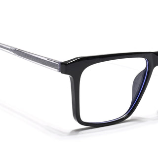 Eyejack Minimals Shine Black Square Eyeglasses for Men & Women (A02FCL1311-C1)