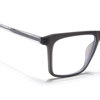 Eyejack Minimals Matt Grey Square Eyeglasses for Men & Women (A02FCL1312-C2)