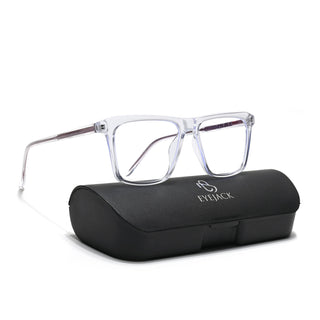 Eyejack Minimals Transparent Square Eyeglasses for Men & Women (A02FCL1313-C3)