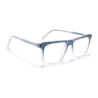 Eyejack Minimals Blue & Clear Square Eyeglasses for Men & Women (A02FCL1314-C4)