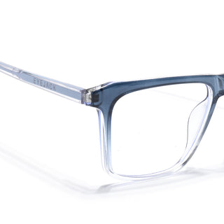 Eyejack Minimals Blue & Clear Square Eyeglasses for Men & Women (A02FCL1314-C4)