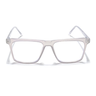 Eyejack Minimals Transparent Grey Square Eyeglasses for Men & Women (A02FCL1315-C5)