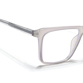 Eyejack Minimals Transparent Grey Square Eyeglasses for Men & Women (A02FCL1315-C5)