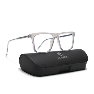 Eyejack Minimals Transparent Grey Square Eyeglasses for Men & Women (A02FCL1315-C5)