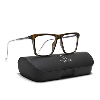 Eyejack Minimals Brown Square Eyeglasses for Men & Women (A02FCL1317-C7)