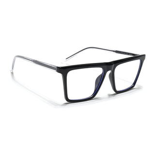 Eyejack Minimals Shine Black Square Eyeglasses for Men & Women (A03FCL1318-C1)