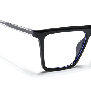 Eyejack Minimals Shine Black Square Eyeglasses for Men & Women (A03FCL1318-C1)