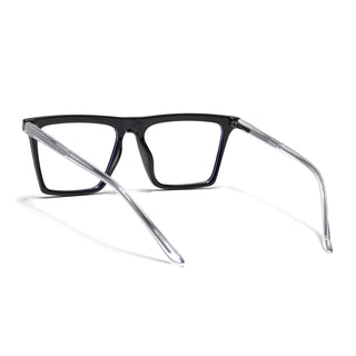 Eyejack Minimals Shine Black Square Eyeglasses for Men & Women (A03FCL1318-C1)