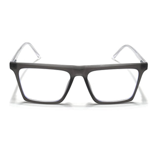 Eyejack Minimals Matt Grey Square Eyeglasses for Men & Women (A03FCL1319-C2)