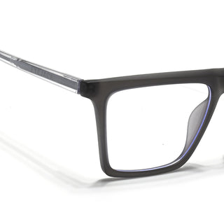 Eyejack Minimals Matt Grey Square Eyeglasses for Men & Women (A03FCL1319-C2)