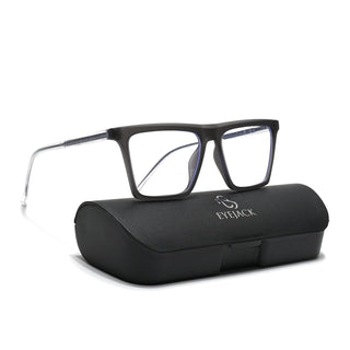 Eyejack Minimals Matt Grey Square Eyeglasses for Men & Women (A03FCL1319-C2)