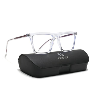 Eyejack Minimals Transparent Square Eyeglasses for Men & Women (A03FCL1320-C3)