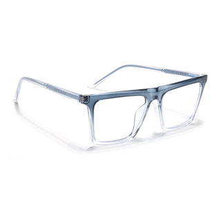 Eyejack Minimals Blue & Clear Square Eyeglasses for Men & Women (A03FCL1321-C4)