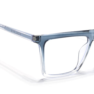 Eyejack Minimals Blue & Clear Square Eyeglasses for Men & Women (A03FCL1321-C4)