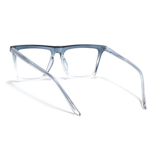 Eyejack Minimals Blue & Clear Square Eyeglasses for Men & Women (A03FCL1321-C4)