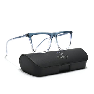 Eyejack Minimals Blue & Clear Square Eyeglasses for Men & Women (A03FCL1321-C4)