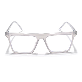 Eyejack Minimals Transparent Grey Square Eyeglasses for Men & Women (A03FCL1322-C5)