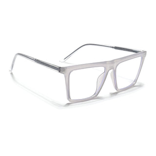 Eyejack Minimals Transparent Grey Square Eyeglasses for Men & Women (A03FCL1322-C5)