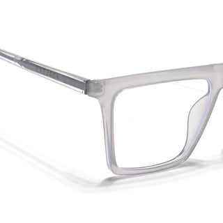 Eyejack Minimals Transparent Grey Square Eyeglasses for Men & Women (A03FCL1322-C5)