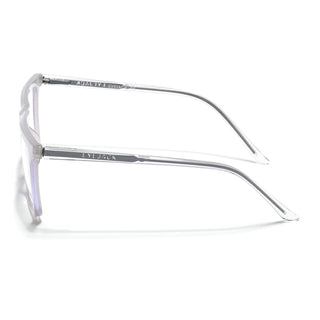 Eyejack Minimals Transparent Grey Square Eyeglasses for Men & Women (A03FCL1322-C5)