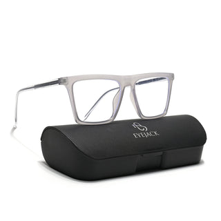 Eyejack Minimals Transparent Grey Square Eyeglasses for Men & Women (A03FCL1322-C5)