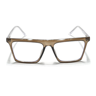 Eyejack Minimals Brown Square Eyeglasses for Men & Women (A03FCL1324-C7)