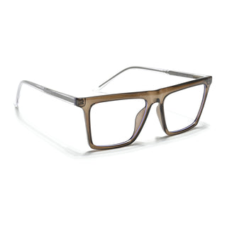 Eyejack Minimals Brown Square Eyeglasses for Men & Women (A03FCL1324-C7)