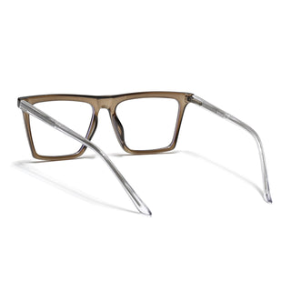 Eyejack Minimals Brown Square Eyeglasses for Men & Women (A03FCL1324-C7)