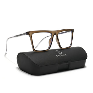 Eyejack Minimals Brown Square Eyeglasses for Men & Women (A03FCL1324-C7)