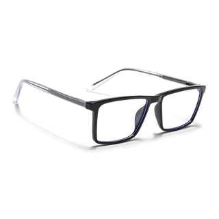 Eyejack Minimals Shine Black Rectangle Eyeglasses for Men & Women (A04FCL1325-C1)