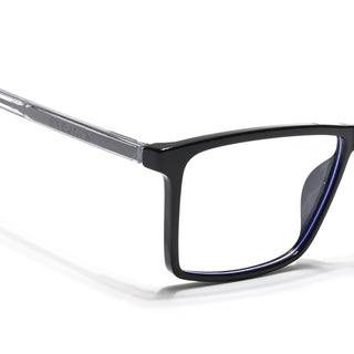 Eyejack Minimals Shine Black Rectangle Eyeglasses for Men & Women (A04FCL1325-C1)