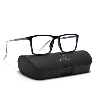 Eyejack Minimals Shine Black Rectangle Eyeglasses for Men & Women (A04FCL1325-C1)