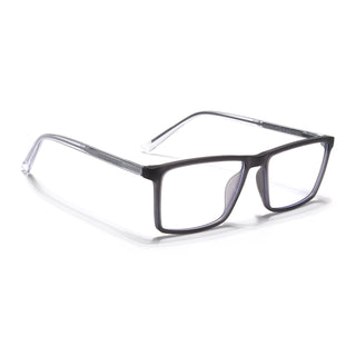 Eyejack Minimals Matt Grey Rectangle Eyeglasses for Men & Women (A04FCL1326-C2)