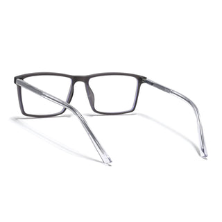 Eyejack Minimals Matt Grey Rectangle Eyeglasses for Men & Women (A04FCL1326-C2)