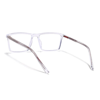 Eyejack Minimals Transparent Rectangle Eyeglasses for Men & Women (A04FCL1327-C3)