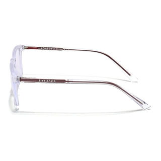 Eyejack Minimals Transparent Rectangle Eyeglasses for Men & Women (A04FCL1327-C3)