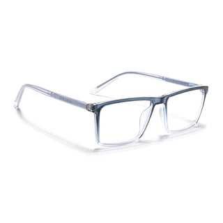 Eyejack Minimals Blue & Clear Rectangle Eyeglasses for Men & Women (A04FCL1328-C4)