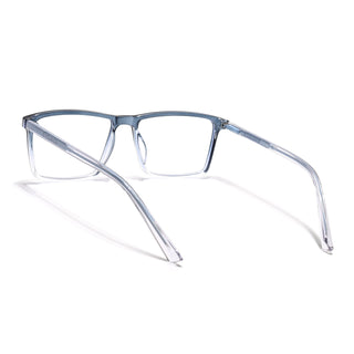 Eyejack Minimals Blue & Clear Rectangle Eyeglasses for Men & Women (A04FCL1328-C4)