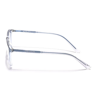 Eyejack Minimals Blue & Clear Rectangle Eyeglasses for Men & Women (A04FCL1328-C4)