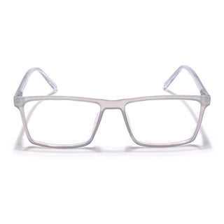 Eyejack Minimals Transparent Grey Rectangle Eyeglasses for Men & Women (A04FCL1329-C5)