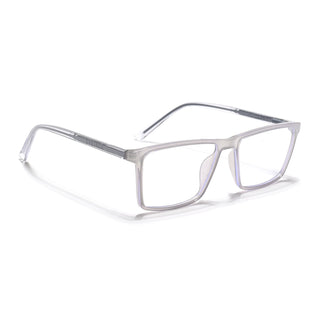 Eyejack Minimals Transparent Grey Rectangle Eyeglasses for Men & Women (A04FCL1329-C5)