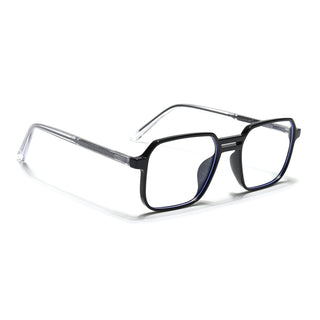 Eyejack Minimals Shine Black Square Eyeglasses for Men & Women (A05FCL1332-C1)