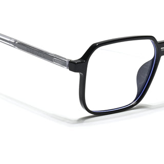 Eyejack Minimals Shine Black Square Eyeglasses for Men & Women (A05FCL1332-C1)