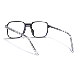 Eyejack Minimals Shine Black Square Eyeglasses for Men & Women (A05FCL1332-C1)