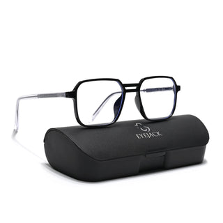 Eyejack Minimals Shine Black Square Eyeglasses for Men & Women (A05FCL1332-C1)