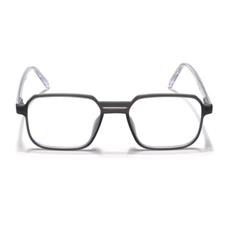 Eyejack Minimals Matt Grey Square Eyeglasses for Men & Women (A05FCL1333-C2)