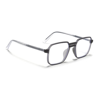 Eyejack Minimals Matt Grey Square Eyeglasses for Men & Women (A05FCL1333-C2)